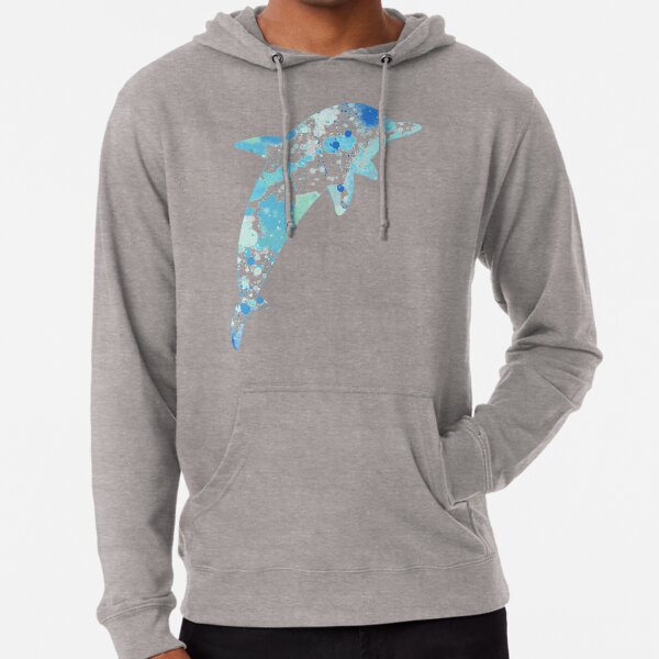 Dolphin Paint Splatter Lightweight Hoodie