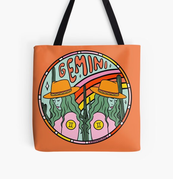 Gemini Cowgirl All Over Print Tote Bag