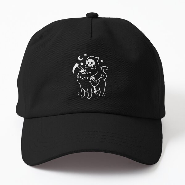 Death Rides A Black Cat Dad Hat