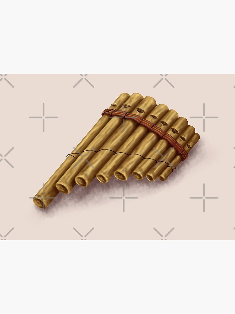 Bamboo Pan Flute in Green with Pipes of Different Notes