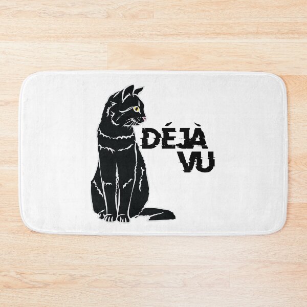 Artikelvorschau, Deja Vu Schwarze Katze entworfen und verkauft von TravelScientist.