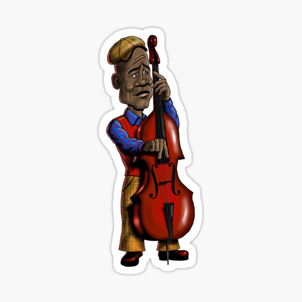 "Melancholic jazzman " Sticker for Sale by cartoonish100 Redbubble