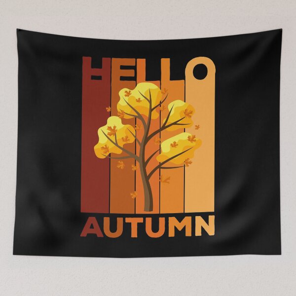 Item preview, Hello Autumn - Retro Vintage Design for Fall lovers designed and sold by Kipcio.