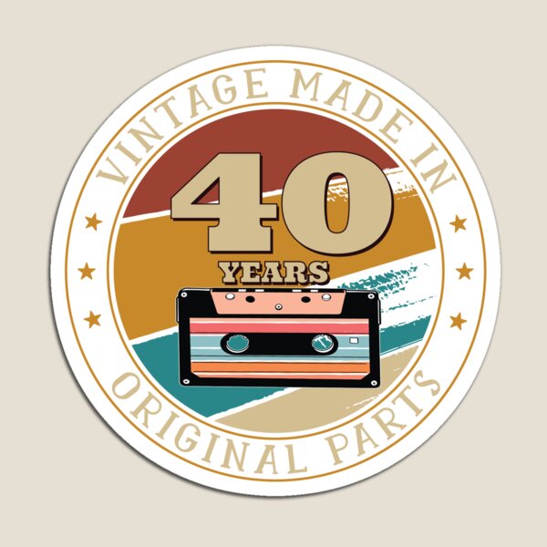 Item preview, 40th Happy Birthday Vintage Made Cassette Tape 40 Years Old  designed and sold by Family-Apparel.