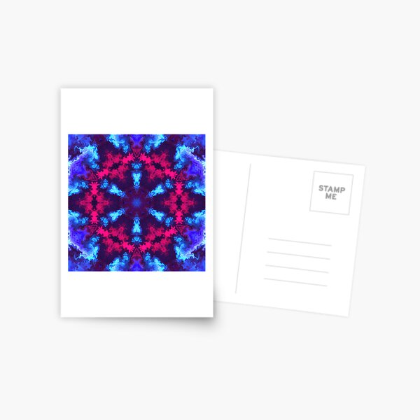 Artikelvorschau, Psychedelisches Kaleidoskop Blau und Rot entworfen und verkauft von WormholeOrbital.