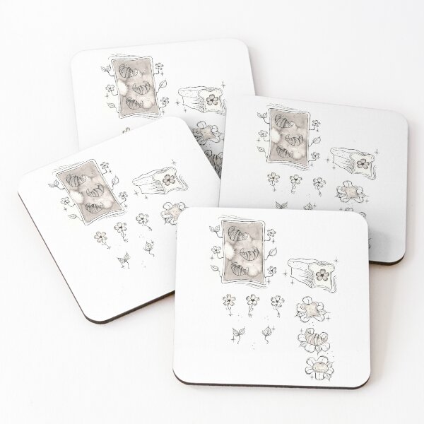 Item preview, Floral Bakery Pattern - Monotone designed and sold by Molly-Lenore.