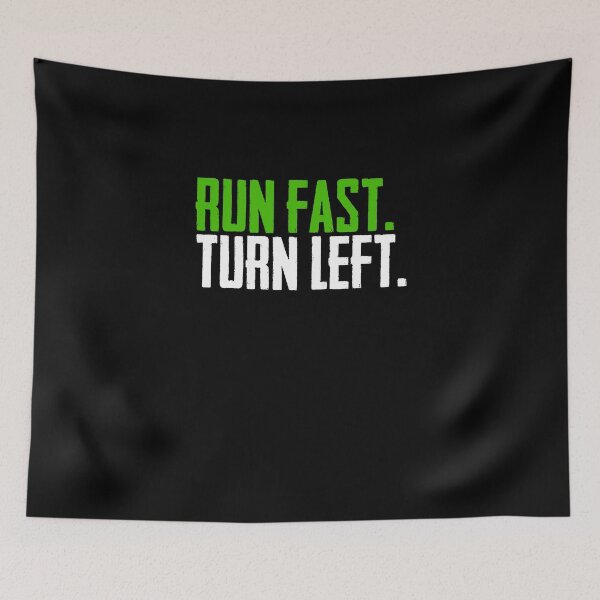 Item preview, Run Fast Turn Left Love Running Trail Runners Marathon designed and sold by Nessshirts.