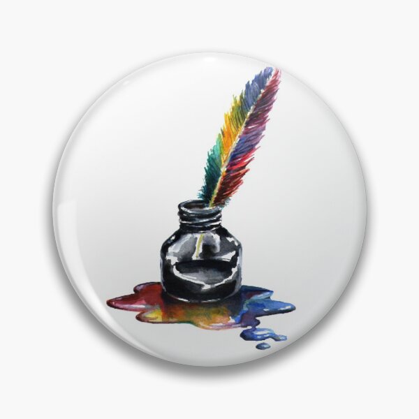 Item preview, inkpot with a wing as pen..... designed and sold by VIVEK KUMAR RAI.