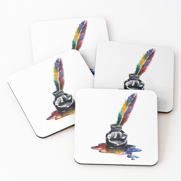 Item preview, inkpot with a wing as pen..... designed and sold by VIVEK KUMAR RAI.