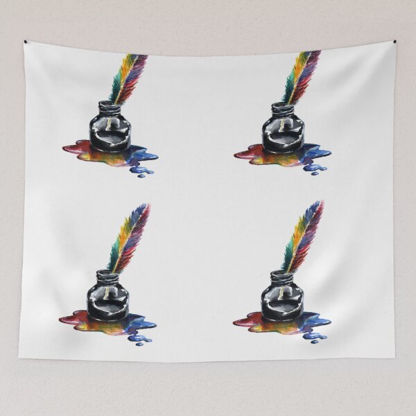 Item preview, inkpot with a wing as pen..... designed and sold by VIVEK KUMAR RAI.