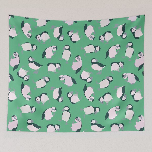 Item preview, puffins pattern designed and sold by scribbli.