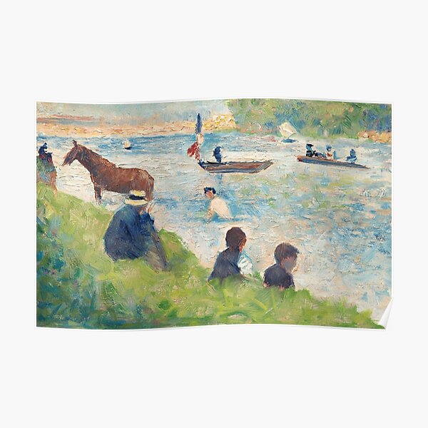 Wandbilder Pointillismus Pferd Redbubble