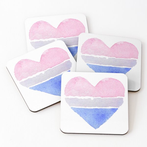 Item preview, Watercolor Bi flag heart designed and sold by EllyBurg.