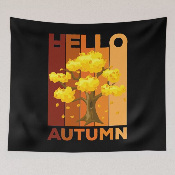 Item preview, Hello Autumn - Retro Vintage Design for Fall lovers designed and sold by Kipcio.