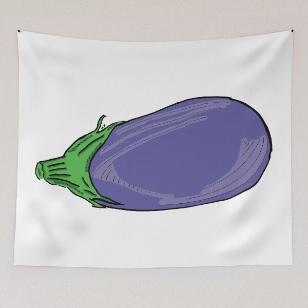 Item preview, 2021 04 vegetables digital painting l'aubergine  designed and sold by katherine montalto.