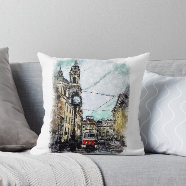 Item preview, Prague City Streets Travel Poster Series watercolor ink edition 05 designed and sold by Naumovski.