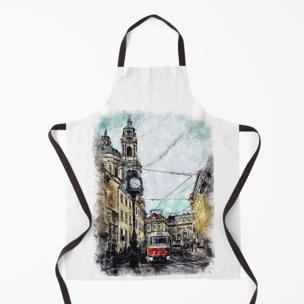 Item preview, Prague City Streets Travel Poster Series watercolor ink edition 05 designed and sold by Naumovski.