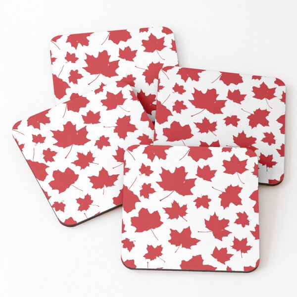 Item preview, Red maple leaf symbol of Canada seamless pattern designed and sold by Kizuneko.