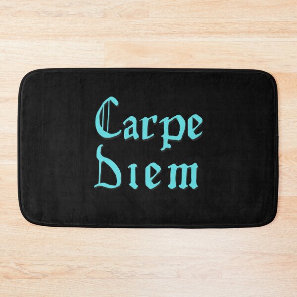 Aperçu de l'œuvre Carpe Diem - Seize the Day Latin Turquoise Blue Design créée et vendue par LGbubble.