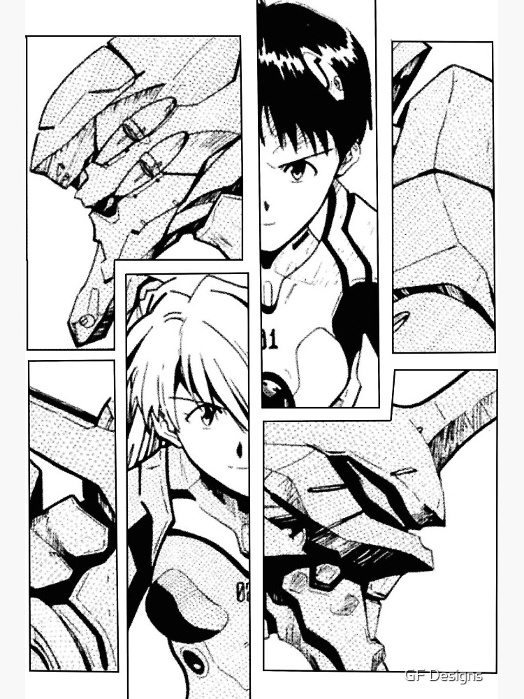 Neon Genesis Evangelion Manga Panels | Art Board Print