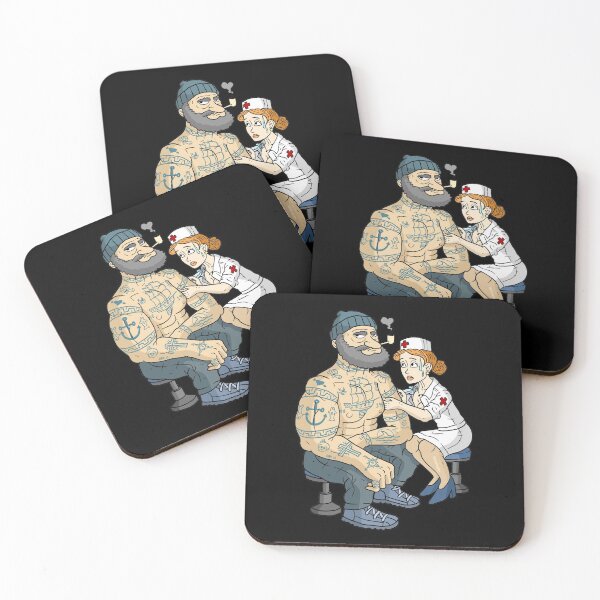Item preview, strong cartoon sailor being vaccinated.  designed and sold by JJadx.