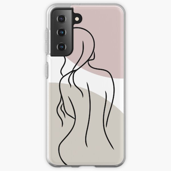 Nude Woman Line Drawing Art Samsung Galaxy Soft Case