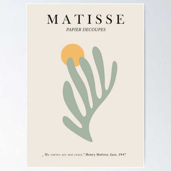 Item preview, Henri Matisse Cut Out Sage Green Leaf and Yellow designed and sold by enricadenicola.