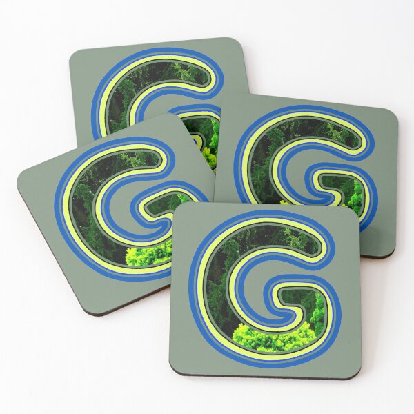 Item preview, Letter G With Evergreen Trees designed and sold by artfulnotebook.