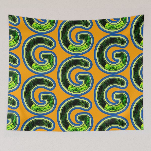 Item preview, Letter G With Evergreen Trees designed and sold by artfulnotebook.