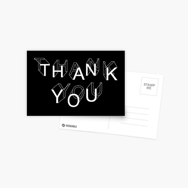 Item preview, Typographic Thank you card designed and sold by AnnaKimDesign.
