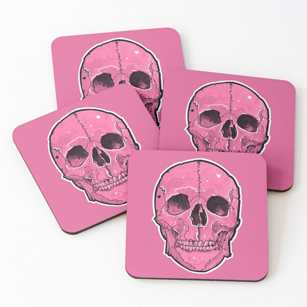 Item preview, pretty pink human skull  designed and sold by weilertsen.
