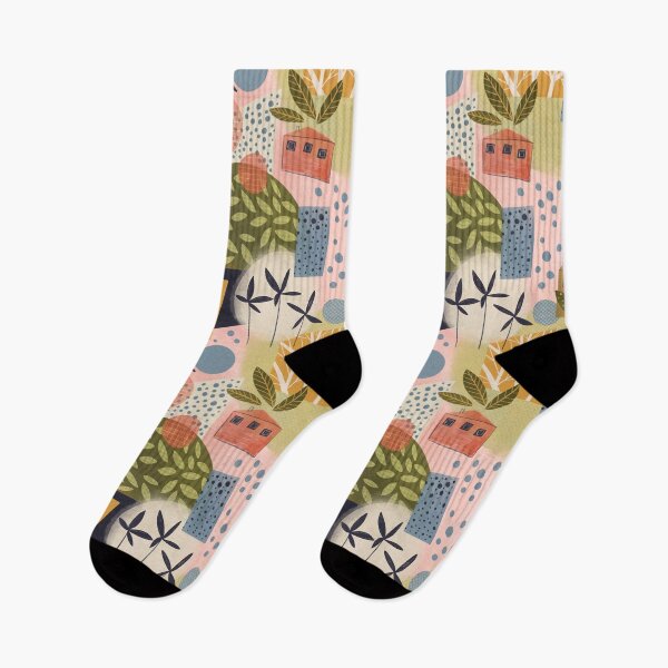 Item preview, Abstract Floral Collage With Houses designed and sold by AnnBelik.