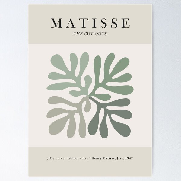Artikel-Vorschau von Henri Matisse Cut Outs Salbeigrüne Blätter, designt und verkauft von enricadenicola.