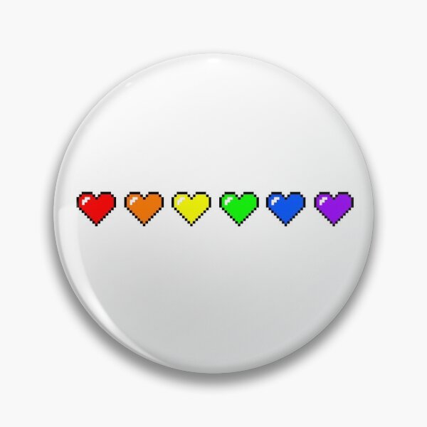 Item preview, Gay Pride 8-bit hearts designed and sold by NotionsLimerick.