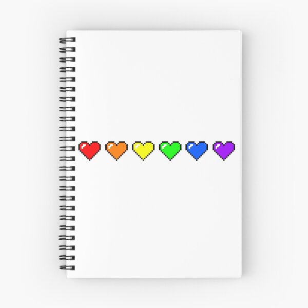 Item preview, Gay Pride 8-bit hearts designed and sold by NotionsLimerick.