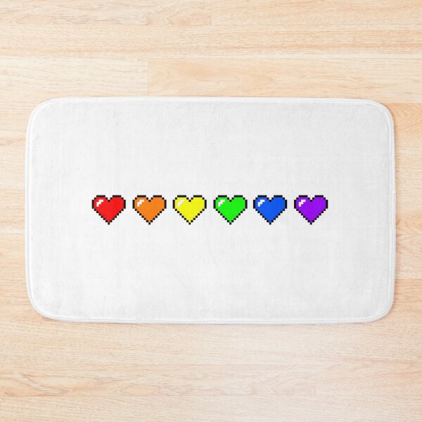 Item preview, Gay Pride 8-bit hearts designed and sold by NotionsLimerick.