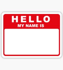 Hallo mein Name ist (rot) Sticker