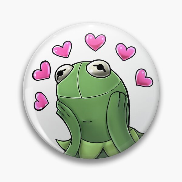 Item preview, Kermit corazones meme designed and sold by Jazmakes.