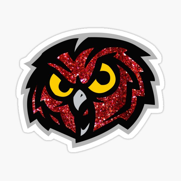 Temple Glitter Owl Sticker