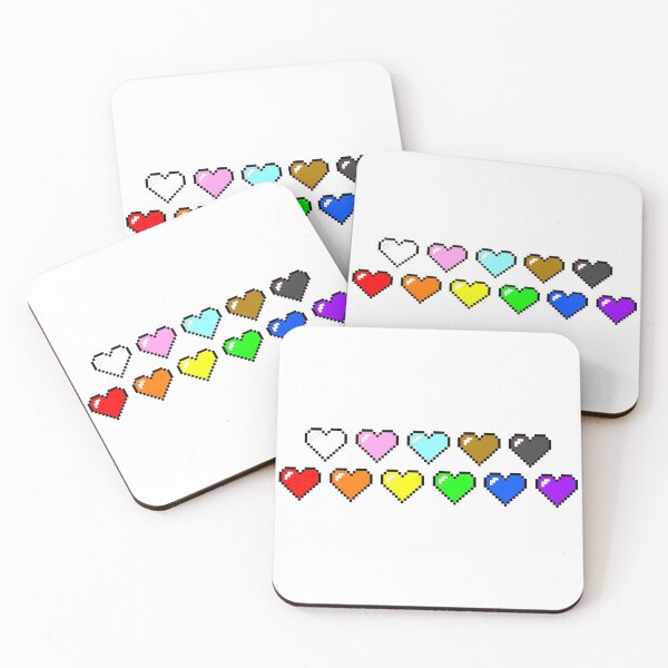 Item preview, Progress Pride 8-bit Hearts designed and sold by NotionsLimerick.