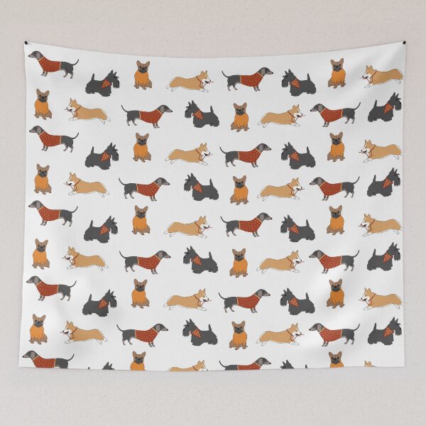 Item preview, Small Dog Breed Seamless Pattern designed and sold by Kittys-Art.
