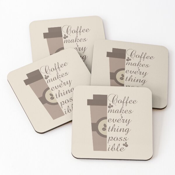 Item preview, Coffee makes everything possible - International coffee day - Gifts for coffee lovers - Funny coffee quotes designed and sold by Alice-Elgawi.