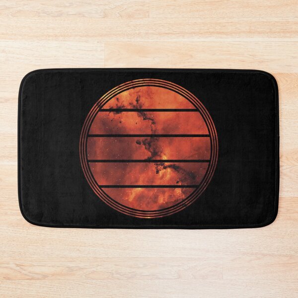 Item preview, Orange and Red Nebula and Stars in Abstract Parting in the Night Sky designed and sold by BtheLight.