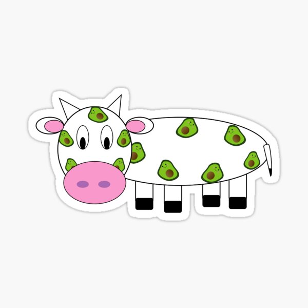 Avocado For Eat Cow For Love' Sticker