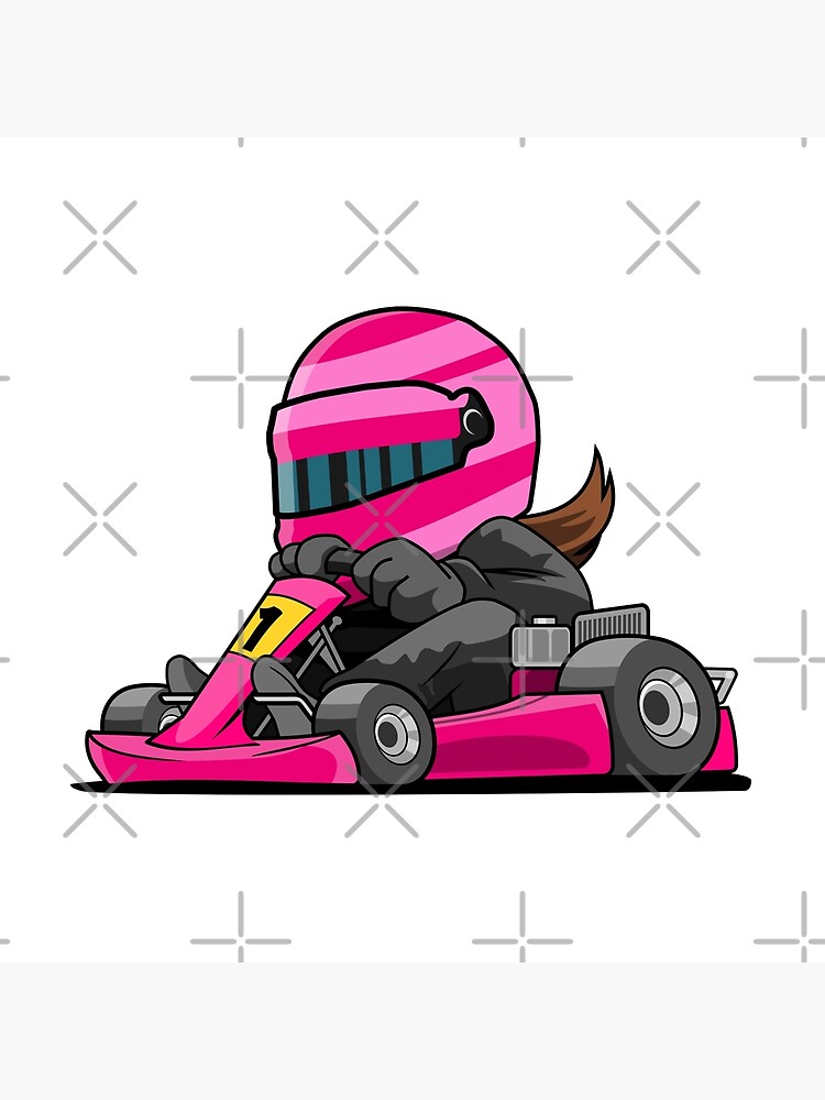 Go Kart Girl Racer Art Board Print