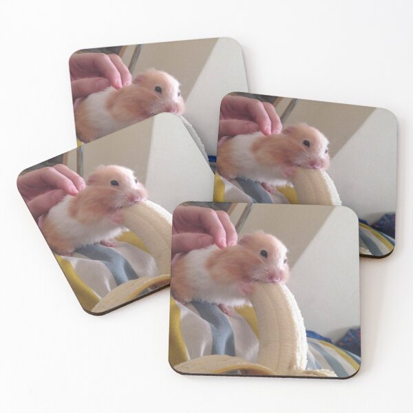Item preview, hampster eating babana designed and sold by misha jenkins.