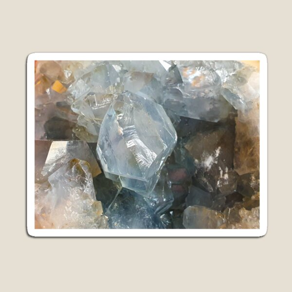 Blue crystal cluster, watercolor crystals, quartz, blue quartz