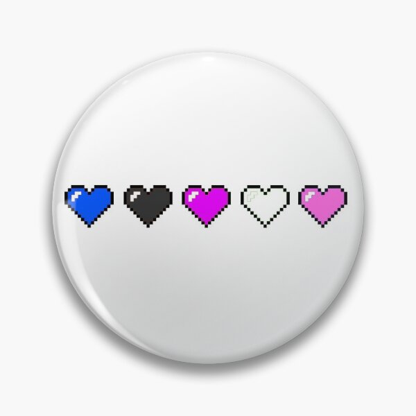 Item preview, Gender Fluid Pride 8-Bit Hearts designed and sold by NotionsLimerick.
