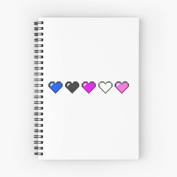 Item preview, Gender Fluid Pride 8-Bit Hearts designed and sold by NotionsLimerick.