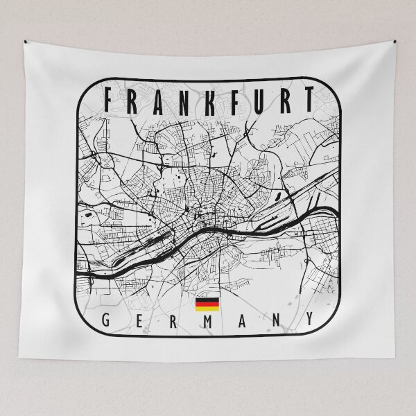 Artikelvorschau, FRANKFURT KARTE DEUTSCHLAND entworfen und verkauft von hatimelhag.